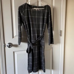 Ann Taylor gray plaid dress